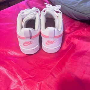 Nike White and Pink Athletic Shoes